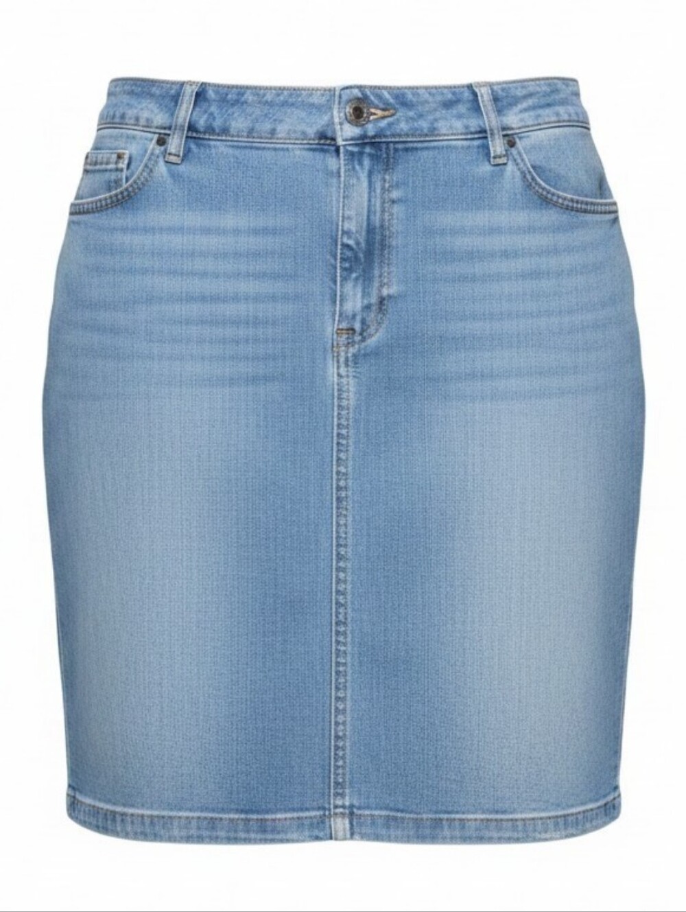 L.L. Bean |‎ Light Wash Denim Pencil Skirt Stretch Classic Plus Size | 20